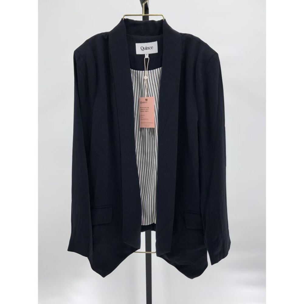 🖤NWT- Quince Black Blazer Elegant Open-Front Jacket